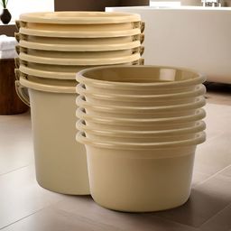 Kuber Industries Beige 12 pieces Bath Accessories Set-25