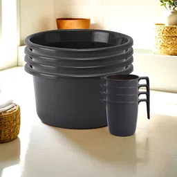 Kuber Industries Grey 8 pieces Bath Accessories Set-image-53
