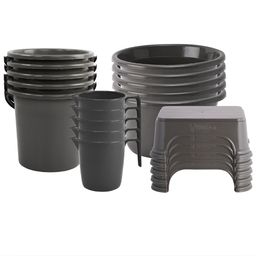 Kuber Industries Grey 20 pieces Bath Accessories Set-image-51