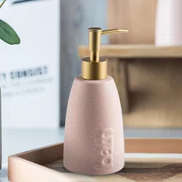 UMAI Pink Stoneware Soap Dispenser-35