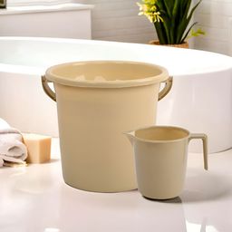 Kuber Industries Beige 2 pieces Bath Accessories Set-34