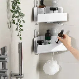 Joseph Joseph EasyStore Set Of 2 White Corner Shower Shelf-1