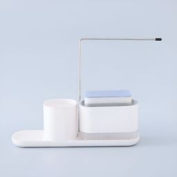 UMAI White Textured Bath Accessories Set-36