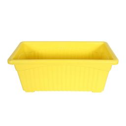 Kuber Industries Set Of 3 Yellow TexturedRectangular Planter Pot image 4