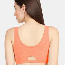 Sonari Grey & Peach-Coloured Set Of 2 Non Padded Non Wired Full Coverage Cami Bra image 5