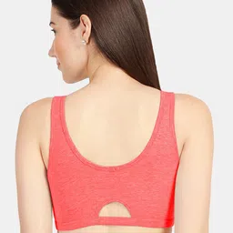Sonari Grey & Red Non Padded Non Wired Full Coverage Bra image 4