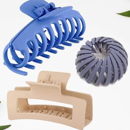 FIMBUL Women Set of 3 Matte Hair Claw Clip-43