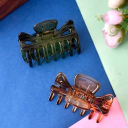 Silvermerc Designs Women Green & Red Set of 2 Claw Clip-80