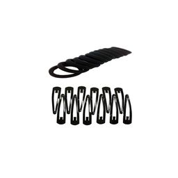 CHRONEX Women Black Set of 12 Ponytail Holders & 12 Tic Tac Clips-17