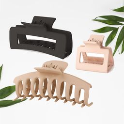 Krelin Women Set Of 3 Anti-Rust Durable Plastic Claw Clips-79