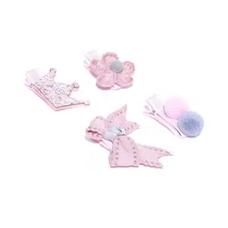 Jewels Galaxy Women Pink Set of 4 Hair Accessory Set-image-94