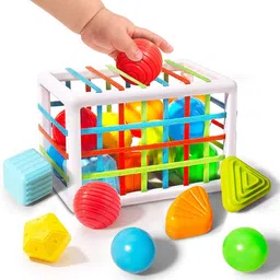 OPINA Shape Sorter Montessori Baby Toys with 9 Pieces Block Sensory Shape-20