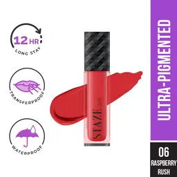 STAZE 9to9 Lips Don't Lie Matte Transferproof Liquid Lipstick 4 ml - Raspberry Rush 06 image 2
