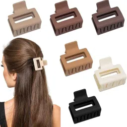 Korean Matte Large Clutcher for Thick and Thin Hair Pack of 6 Hair Claw-image-95