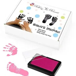 Reusable Ink Pad for Baby's Hand and Foot Impression, Pink Album-28
