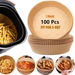 Air Fryer Disposable Paper Liner Non-Stick Air Fryer Paper Liners (100 PCS) Airfryer Tray-image-17