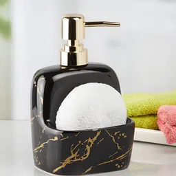 Kookee Black Abstract Ceramic Soap Dispenser image 1