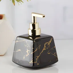 Kookee Black Abstract Ceramic Soap Dispenser image 2