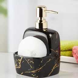 Kookee Black Abstract Ceramic Soap Dispenser image 2