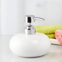 Kookee White Abstract Ceramic Soap Dispenser image 2