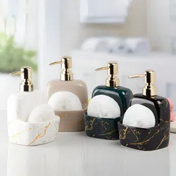 Kookee Green Abstract Shaped Ceramic Soap Dispenser image 4