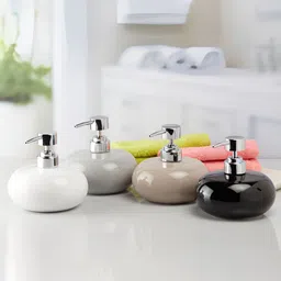 Kookee White Abstract Ceramic Soap Dispenser image 4