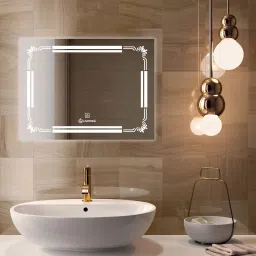 Horizontal Wall Mounting Mirror with Light Bathroom Mirror-image-58
