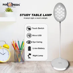 pick ur needs Rechargeable LED Table Desk Lamp Light Touch Sensor 3 Level Brightness Dimmable Study Lamp image 3