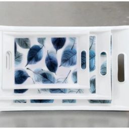 Printed Serving Tray Set Plastic Material BPA Free for Tea,Coffee,Snack, 51 Tray-image-5