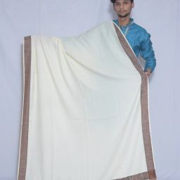 Kashmiri Cashmere, Wool Striped, Solid, Woven Men Shawl-image-35