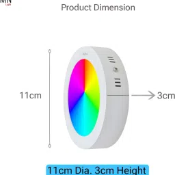 mnlight 9 watt Down Light surface 7-1 multi colour pack of-12 Recessed Ceiling Lamp image 5