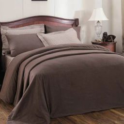 maspar Brown Solid 100% Cotton Double Bed Duvet Cover With 2 Pillow Covers-picture-20