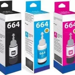 CHAWDA Ink For Compatibel With T664 L100 , L110 , L130 , L200, L300 Black + Tri Color Combo Pack Ink Bottle-image-19