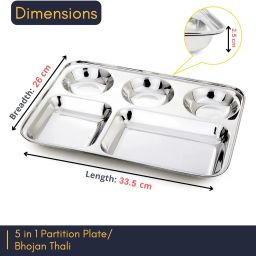 masox store Exel Large Tray, Set of 4, Red & Yellow Color, Made in India, MRV01799 Tray image 5