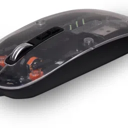 JAXTER Pureview Transparent Wireless and Bluetooth Rechargeable Mouse Wireless Ambidextrous OpticalGaming Mousewith Bluetooth image 4