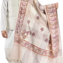 manra Wool Checkered Men Shawl-image-30