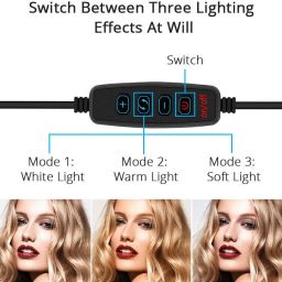 BITWEAVE LED Ring Light with Adjustable Brightness for YouTube and Zoom Ring Flash image 3