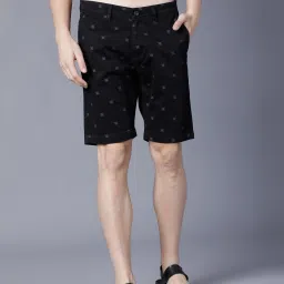 Printed Men Black Chino Shorts-picture-12