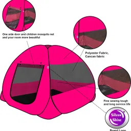 silver shine Tent House for Multi Purpose Foldable delightful patterns image 3