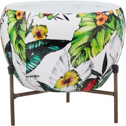 Decorative Floral Planter Metal Flower Vase Planter Pot with Iron Stand Carbon Steel Vase-image-59