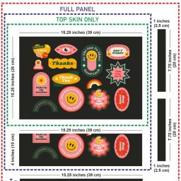 Techfit Full Body Laptop Skin with Screen Guard and Key Guard Hand Drawn Retro Branding Combo Set image 5
