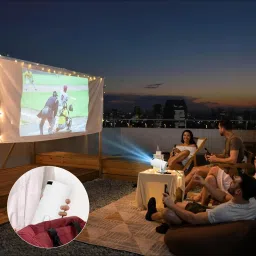 AVOIHS Smart LED 4K FULL HD Resolution Portable Projector Beem 440 Remote Controller (1800 lm / 1 Speaker / Wireless / Remote Controller) Portable Projector image 3