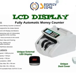 Security Store Currency Counting Machine with UV/MG Counterfeit Notes Detection Plus External Display BLACK PRO WITH MANUAL COUNTS Note Counting Machine image 3