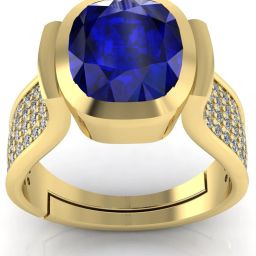 7.25 Ratti Certified Blue Sapphire Stone Neelam Ring for Men and Women Brass Sapphire Ring-image-58