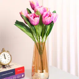 arick decor Purple Artificial Tulip Flower Bunch-picture-28