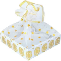Large Gift Hamper Basket with Net | Wedding Hamper Basket for Bride, Pack of 1 Wooden Fruit & Vegetable Basket-34