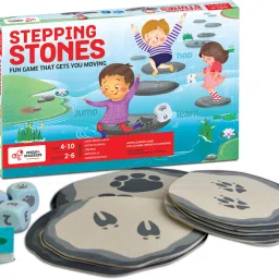 Stepping Stones, Active Movement Math Game, Ages 4-8 Fun Learning Activity Kit-24