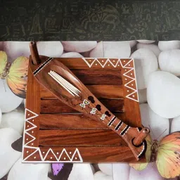 disoo fashions Brown Handpainted Wood 4 Pcs Tissue Holder with Toothpick organiser & Wooden Screw-picture-12