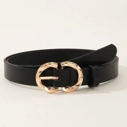 Women Party Black Artificial Leather Belt-image-109