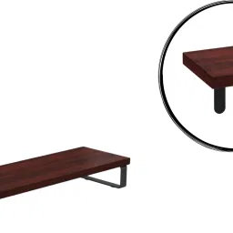 Flux Wooden Monitor Stand Organizer & Wall Mounted Plant Shelf Free Combo(Red) Engineered Wood Office Table-25